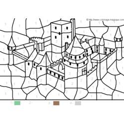 ぬりえページ: 城 (建物と建築) #62098 - 無料の印刷可能なぬりえページ