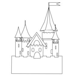 ぬりえページ: 城 (建物と建築) #62099 - 無料の印刷可能なぬりえページ