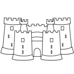 ぬりえページ: 城 (建物と建築) #62131 - 無料の印刷可能なぬりえページ