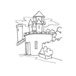 ぬりえページ: 城 (建物と建築) #62159 - 無料の印刷可能なぬりえページ