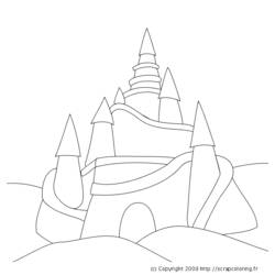 ぬりえページ: 城 (建物と建築) #62173 - 無料の印刷可能なぬりえページ