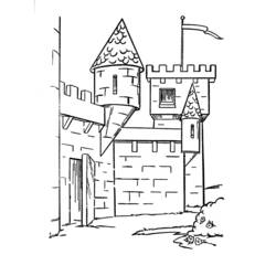 ぬりえページ: 城 (建物と建築) #62180 - 無料の印刷可能なぬりえページ