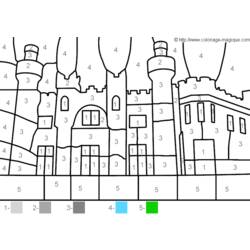 ぬりえページ: 城 (建物と建築) #62192 - 無料の印刷可能なぬりえページ