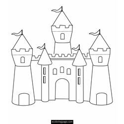 ぬりえページ: 城 (建物と建築) #62224 - 無料の印刷可能なぬりえページ