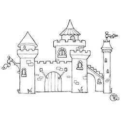 ぬりえページ: 城 (建物と建築) #62315 - 無料の印刷可能なぬりえページ