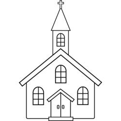 ぬりえページ: 教会 (建物と建築) #64159 - 無料の印刷可能なぬりえページ