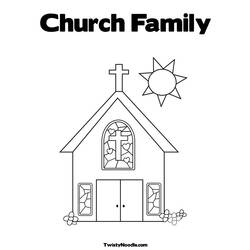 ぬりえページ: 教会 (建物と建築) #64160 - 無料の印刷可能なぬりえページ