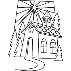 ぬりえページ: 教会 (建物と建築) #64162 - 無料の印刷可能なぬりえページ