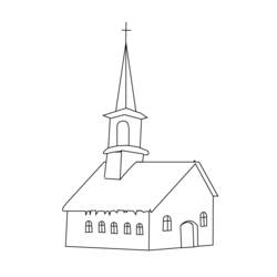 ぬりえページ: 教会 (建物と建築) #64163 - 無料の印刷可能なぬりえページ