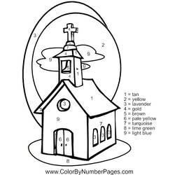 ぬりえページ: 教会 (建物と建築) #64166 - 無料の印刷可能なぬりえページ