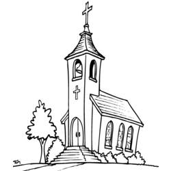 ぬりえページ: 教会 (建物と建築) #64171 - 無料の印刷可能なぬりえページ