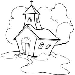 ぬりえページ: 教会 (建物と建築) #64177 - 無料の印刷可能なぬりえページ