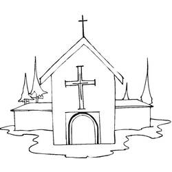 ぬりえページ: 教会 (建物と建築) #64179 - 無料の印刷可能なぬりえページ