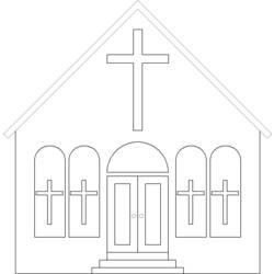 ぬりえページ: 教会 (建物と建築) #64193 - 無料の印刷可能なぬりえページ
