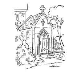 ぬりえページ: 教会 (建物と建築) #64206 - 無料の印刷可能なぬりえページ