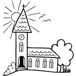 ぬりえページ: 教会 (建物と建築) #64210 - 無料の印刷可能なぬりえページ