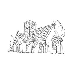 ぬりえページ: 教会 (建物と建築) #64230 - 無料の印刷可能なぬりえページ
