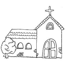 ぬりえページ: 教会 (建物と建築) #64234 - 無料の印刷可能なぬりえページ
