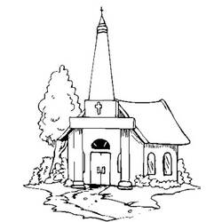 ぬりえページ: 教会 (建物と建築) #64265 - 無料の印刷可能なぬりえページ