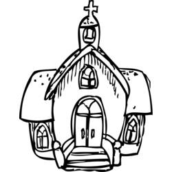 ぬりえページ: 教会 (建物と建築) #64273 - 無料の印刷可能なぬりえページ