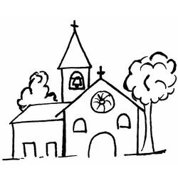 ぬりえページ: 教会 (建物と建築) #64274 - 無料の印刷可能なぬりえページ