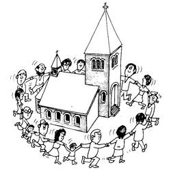 ぬりえページ: 教会 (建物と建築) #64284 - 無料の印刷可能なぬりえページ