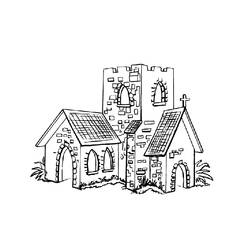 ぬりえページ: 教会 (建物と建築) #64308 - 無料の印刷可能なぬりえページ
