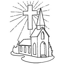 ぬりえページ: 教会 (建物と建築) #64313 - 無料の印刷可能なぬりえページ