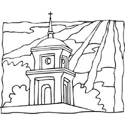 ぬりえページ: 教会 (建物と建築) #64325 - 無料の印刷可能なぬりえページ