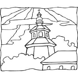 ぬりえページ: 教会 (建物と建築) #64335 - 無料の印刷可能なぬりえページ