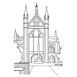 ぬりえページ: 教会 (建物と建築) #64348 - 無料の印刷可能なぬりえページ
