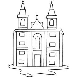 ぬりえページ: 教会 (建物と建築) #64351 - 無料の印刷可能なぬりえページ