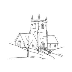 ぬりえページ: 教会 (建物と建築) #64365 - 無料の印刷可能なぬりえページ