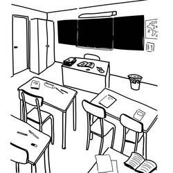 ぬりえページ: クラスルーム (建物と建築) #67927 - 無料の印刷可能なぬりえページ