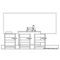 ぬりえページ: クラスルーム (建物と建築) #68034 - 無料の印刷可能なぬりえページ