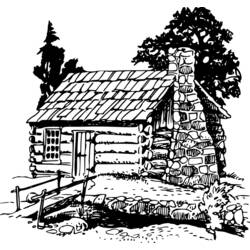 ぬりえページ: コテージ (建物と建築) #169917 - 無料の印刷可能なぬりえページ