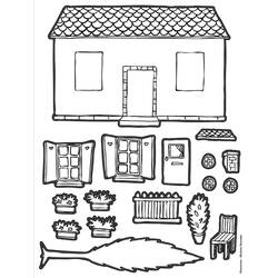 ぬりえページ: コテージ (建物と建築) #169951 - 無料の印刷可能なぬりえページ