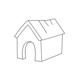 ぬりえページ: 犬小屋 (建物と建築) #62338 - 無料の印刷可能なぬりえページ