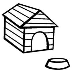 ぬりえページ: 犬小屋 (建物と建築) #62341 - 無料の印刷可能なぬりえページ