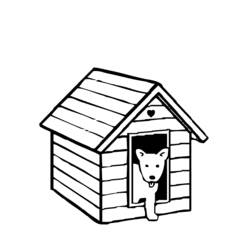 ぬりえページ: 犬小屋 (建物と建築) #62343 - 無料の印刷可能なぬりえページ