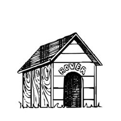 ぬりえページ: 犬小屋 (建物と建築) #62346 - 無料の印刷可能なぬりえページ