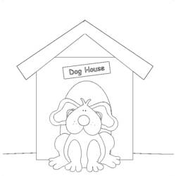 ぬりえページ: 犬小屋 (建物と建築) #62348 - 無料の印刷可能なぬりえページ