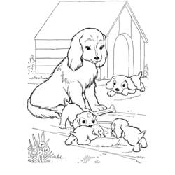 ぬりえページ: 犬小屋 (建物と建築) #62367 - 無料の印刷可能なぬりえページ