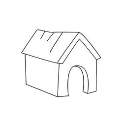 ぬりえページ: 犬小屋 (建物と建築) #62394 - 無料の印刷可能なぬりえページ