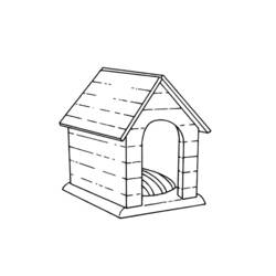 ぬりえページ: 犬小屋 (建物と建築) #62396 - 無料の印刷可能なぬりえページ