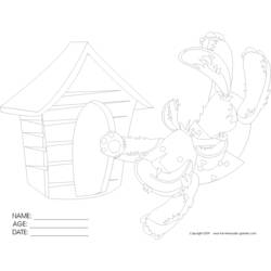 ぬりえページ: 犬小屋 (建物と建築) #62404 - 無料の印刷可能なぬりえページ