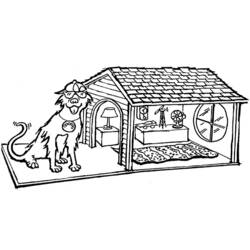 ぬりえページ: 犬小屋 (建物と建築) #62413 - 無料の印刷可能なぬりえページ