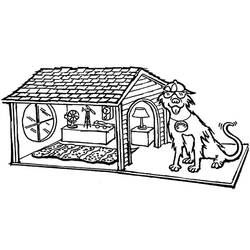 ぬりえページ: 犬小屋 (建物と建築) #62430 - 無料の印刷可能なぬりえページ