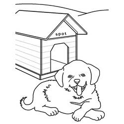 ぬりえページ: 犬小屋 (建物と建築) #62450 - 無料の印刷可能なぬりえページ