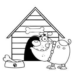ぬりえページ: 犬小屋 (建物と建築) #62459 - 無料の印刷可能なぬりえページ
